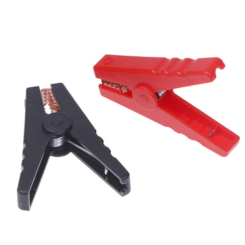2Pcs 100A Crocodile Alligator Clips Car Battery Chargers Insulated Clamp Plastic Handle Test Alligator Clip For Electric Project
