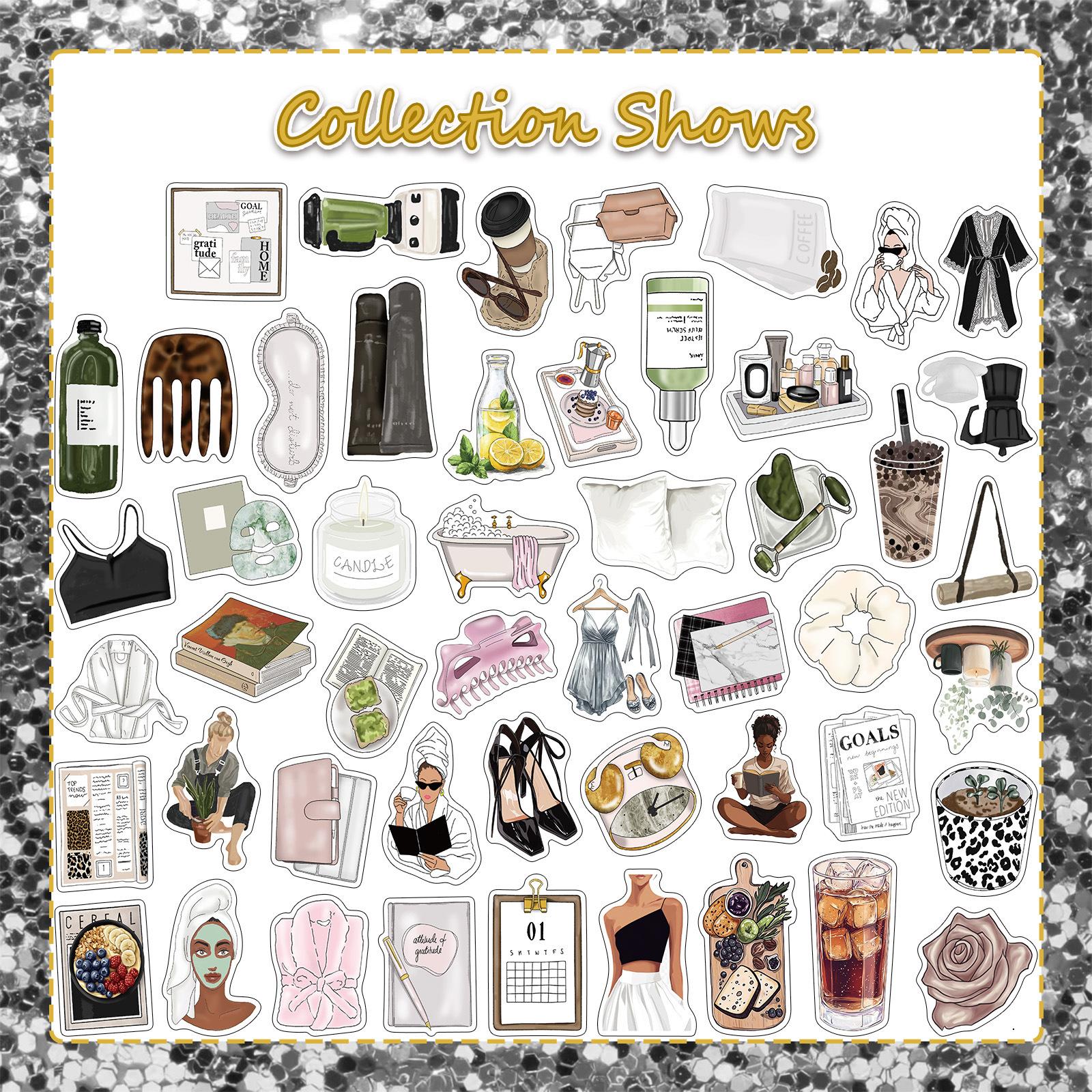 

50 шт. Clean Girl INS Естетика Мистецтво Графіті Наклейки Телефон Гітара Ноутбук Валіза Чашка Водонепроникна Мультяшна Наклейка Дитячі Іграшки