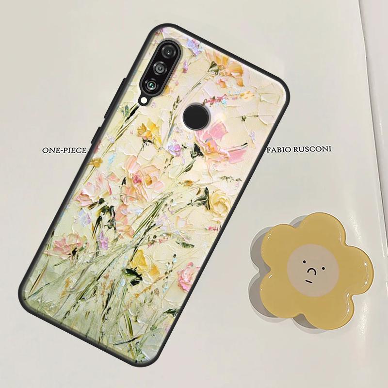 Oil Painting Flowers For Huawei Nova Y91 Y60 Y70 Y90 Y61 3i 7i 8i 11i Nova 11 9 10 SE P20 P40 Lite P30 Pro Case