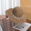 Girl New Fashion Style Bucket Hat MultiColor Foldable Sun Crochet Hat For Beach Travel And Vacation Handmade Straw Hat CJCYMZ057