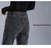 2024 Damen Haremsjeans mit hoher Taille und warmer Passform - Herbst/Winter Hose mit elastischer Taille und lockerer Passform