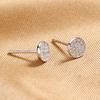Simple Hip-Hop Men'S And Women'S Personalized Fashion Zircon Round Stud Earrings Trendy Exquisite Ear Jewelry