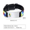 Custom Autism ID Bracelets Parents Gift To Son Boys, Colorful Puzzle Silicon Bracelet Free Engraving