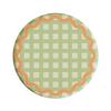 Round Plaid Hard Diatom Mud Coffee Tea Coaster Thermal Insulation Pad Office Non-slip Absorbent Pad
