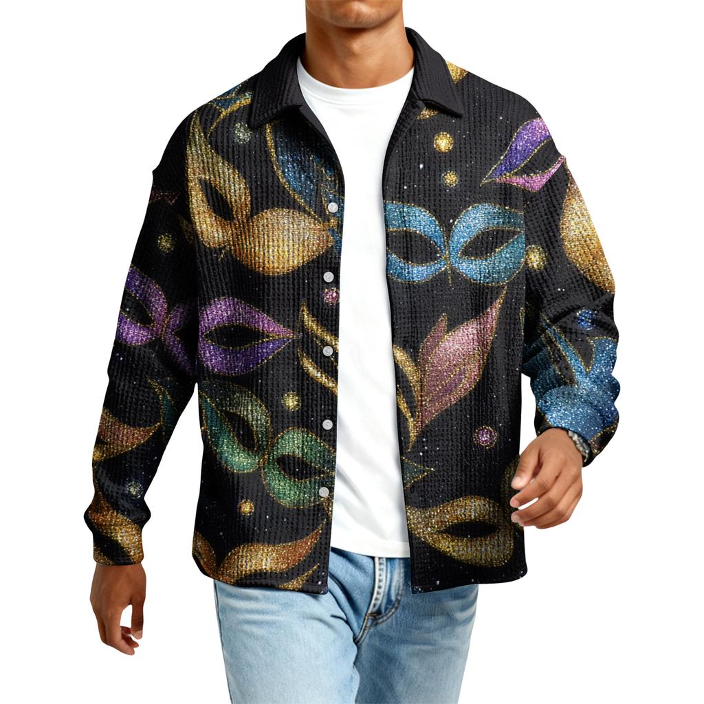 Men's Casual Button-Down Long-Sleeve Shirt