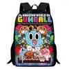 Gumball Cartoon Kids School Backpack Elementary Students Lightweight Spine-Protective Breathable Oxford Fabric Bag With Fun