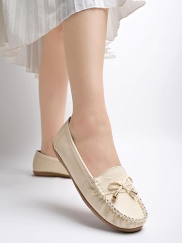 Shoetopia Girls Comfort Cream Ballet Flat - 3 Uk (Girls-Comfort-Cream) 3 UK