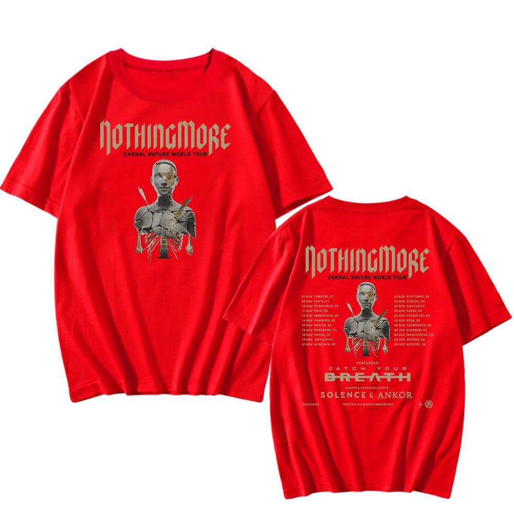 Carnal Nature World Tour 2025 NEW Tshirts Nothing More Band Printing T-shirt Cotton Short Sleeve Male T Shirt Unisex Streetwear