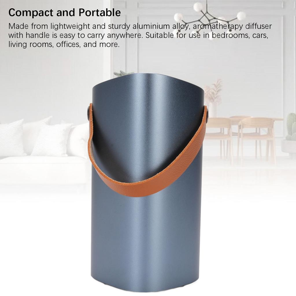 Waterless Essential Oil Diffuser Quiet Aromatherapy Diffuser with Handle 2000mah Battery Timer Leakproof for Car Home Office Aluminum Alloy