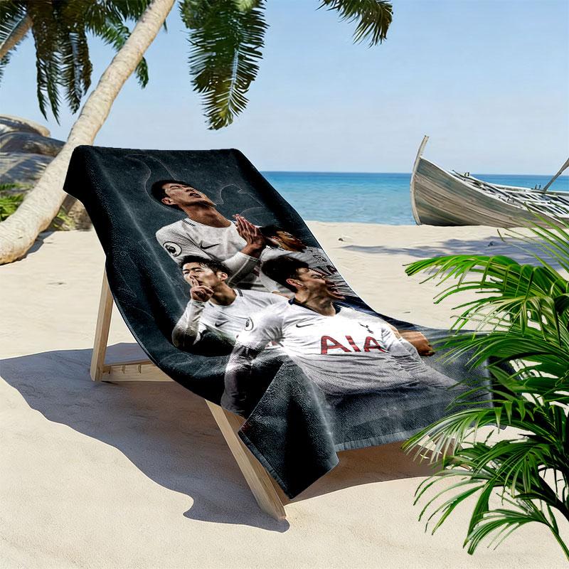 Tottenham Print Beach Towel, Large Soft Quick Dry Towel for Beach Camping Swimming