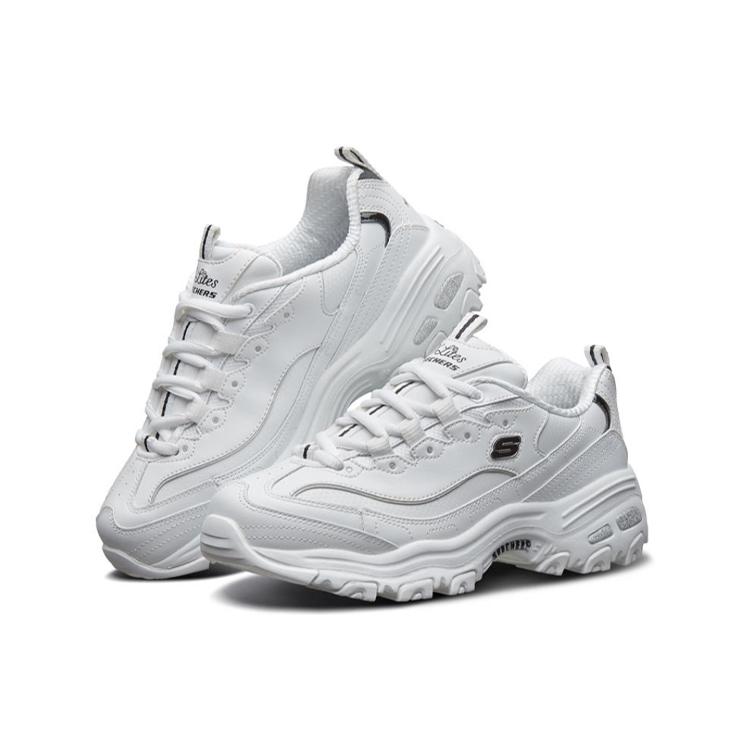 Skechers D'Lites Gs White/Black Women's 11931-WBK