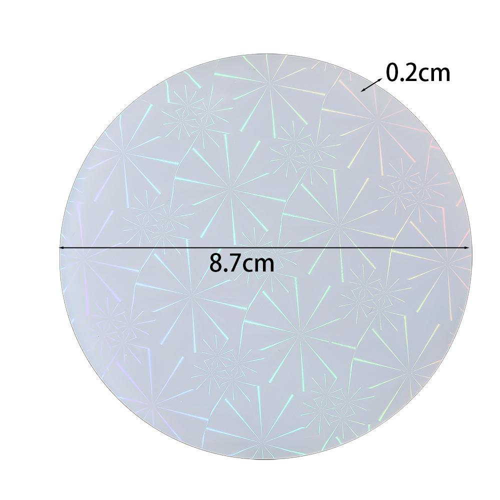 Holographic Laser Silicone Film Geometric Shape Light and Shadow Transfer Patch for DIY Coaster Tray Epoxy Resin Mold Decoration