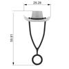 1-160PCS Silicone Cowboy Hat Straw Cap Cute Hat Shape Straw Topper Reusable Straw Tip Protector Cap Mug Accessory Gift Straw Cap