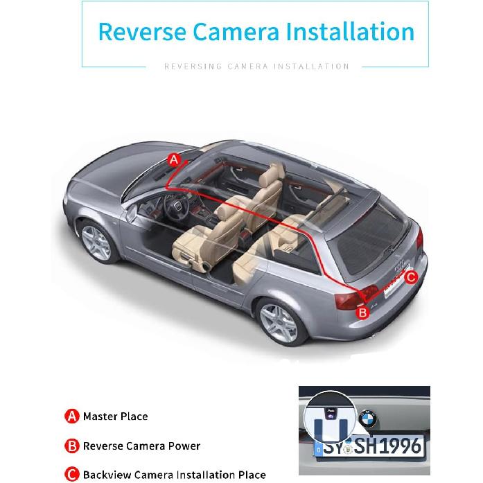 Waterproof IP69 Night Vision 170 Degree Car Rear View/Reversing/Reverse Camera Universal Color CCD high-Definition chip Backup Parking HD Front View