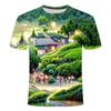 2026 Spring Autumn View Series 3D Printed Short Sleeve Casual Men Women Fashion T-Shirt
