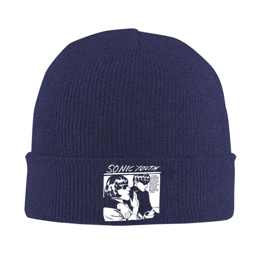 Couple Knitted Caps Women's Unisex's Beanie Autumn Winter Hat Acrylic Sonic Youth Rock Band Punk Hip Hop Melon Cap