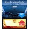 Zanch 2025 Upgraded Car Windshield Sun Shade [Cool Down By 75℉ ] With Heat Ulation Coating, Foldable Sunshade Umbrella With Flexible Handle & Ribs,