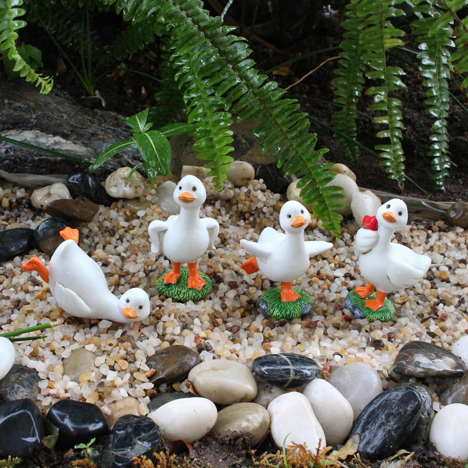 

Garden Statues Duck Decoration 4 Piece Cute Resin Animal Figurines Funny Outdoor Ornament Lawn Sculpture for Patio Backyard Pool China Mainland