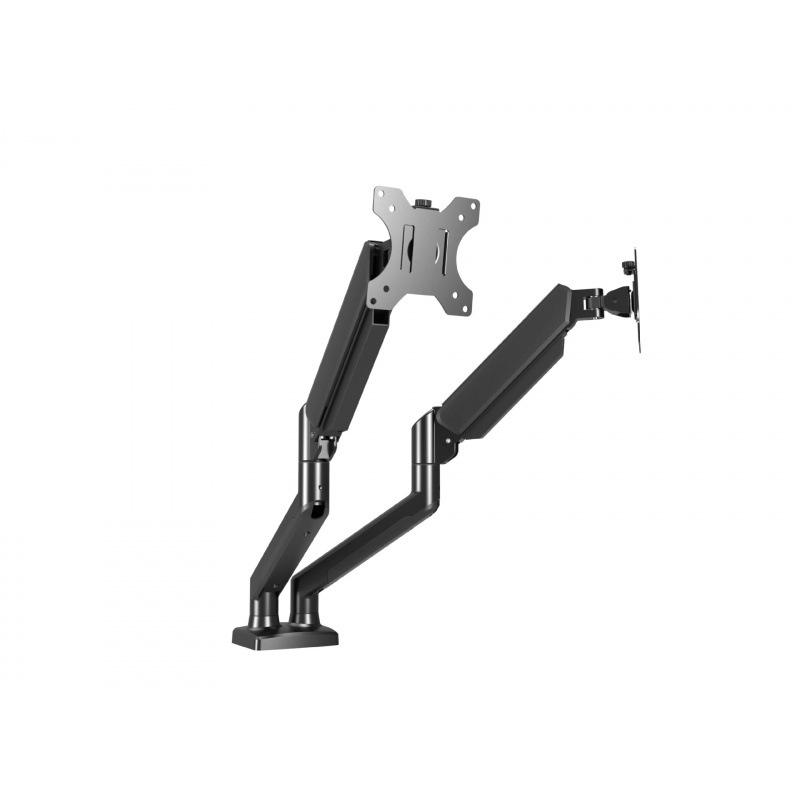 Dual Screen Gas Spring Monitor Mount, 13-32-Inch, Dual Arm, 10kg Capacity
