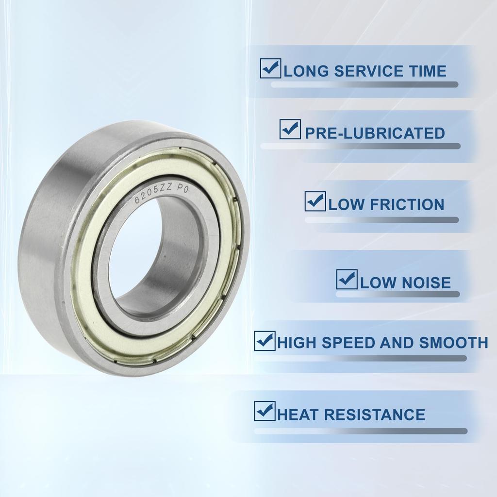 ACROPIX 6205ZZ Deep Groove Ball Bearing P0 25x52x15mm Lubricated Bearing