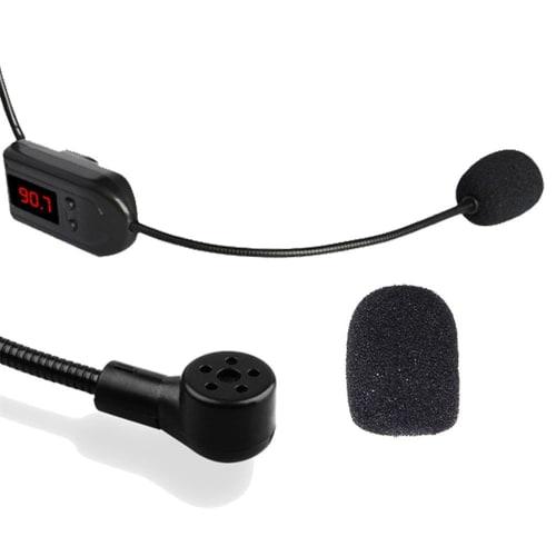 Set of 5 Black Microphone Sponges, Windproof Covers for Headsets, Intercom Microphones, and Loudspeakers, Noise-Blocking, Breathable, Washable, Reusab