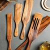 Heat Resistant Sourdough Spurtle Teak Wood Wooden Ladle Skimmer Steak Shovel  Pizza Making