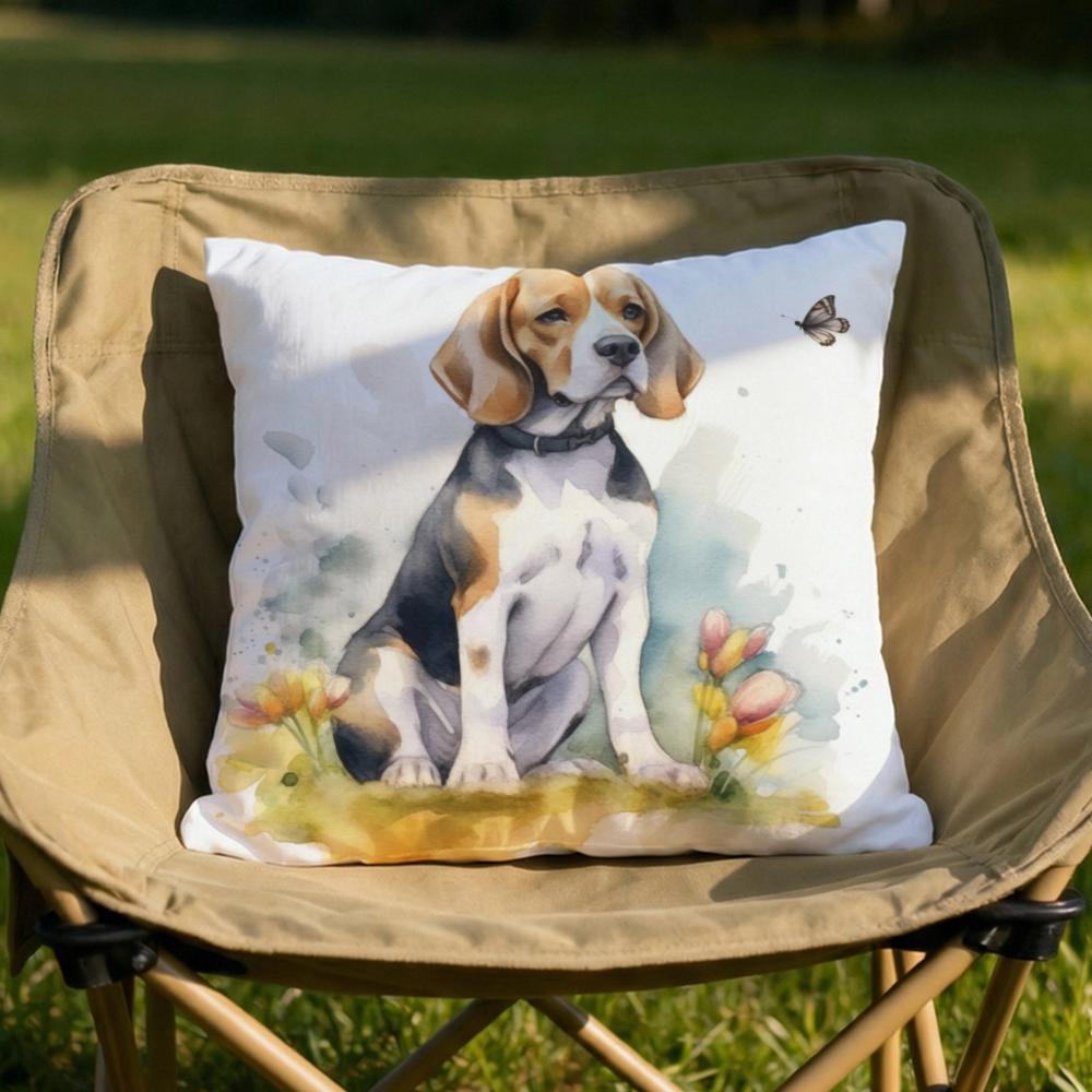 Cute Beagle Pet Dog Cushion Cover Soft Reversible Durable Pillow Cover MultiScene Use for Home Car Daily Comfort