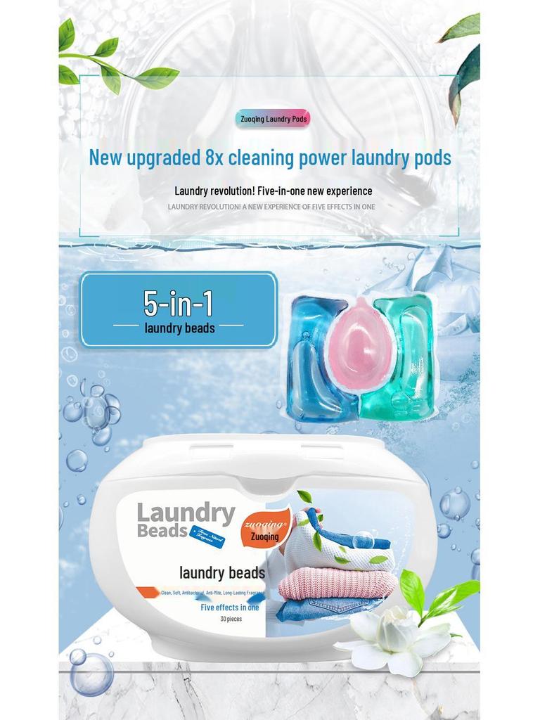 Scented 3-in-1 Laundry Pods: Stain Remover, Mite Remover, and Softener with Scent Booster - Full Box Gift Set.