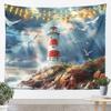 Dragon Tapestry Wall Hanging Western Wild Animal Room Decor Tapestries Kids Boys,Green Blue Purple Aurora Polyester Wall Blanket