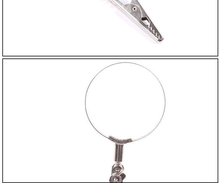 Golden Horse Three-Hand Auxiliary Clip Magnifier, 65mm, Green Box