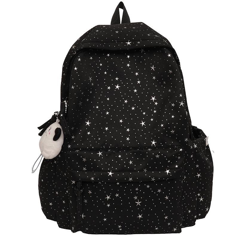 Schoolbag Backpack Women's Japanese Ins Gypsy Campus Junior High School Student School Bag Women's Large Capacity Versatile Travel Backpack
