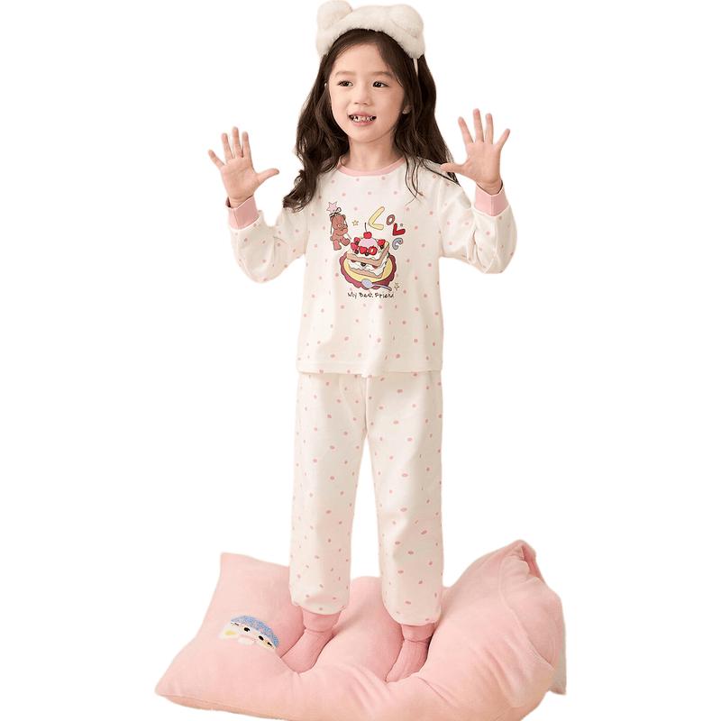 LUSON Baby Girl's Cartoon Long Sleeve Pajama Set