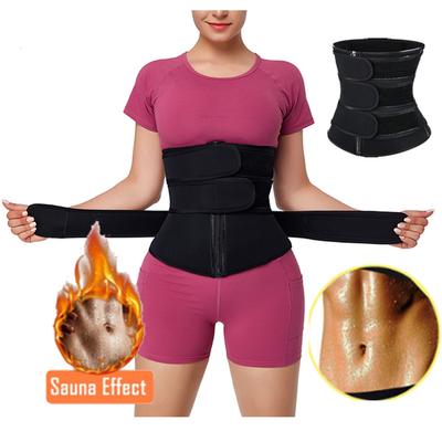 Verstellbares Neopren Sauna Taillentrainer Korsett Schweißgürtel für Frauen Gewichtsverlust Workout Fitness