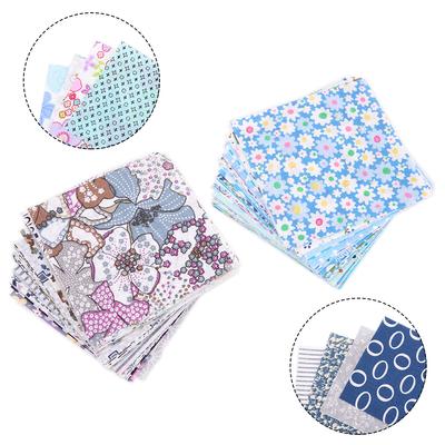 100Pcs Assorted Mixed Color Bundle Quilting Cotton Fabric Sewing DIY Assorted Mixed Color Bundle Cotton Fabric