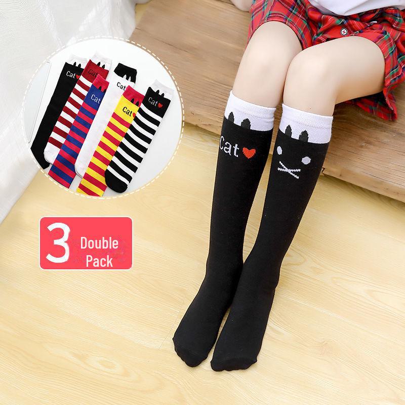 Șosete înalte până la genunchi pentru fete de primăvară și toamnă - șosete de vițel cu tub mijlociu pentru copii și bebeluși