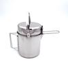 Draagbare Buiten Kampeer Kookgerei 1L Roestvrijstalen Kookketel Kampeerpan Set Backpacking Pan Picknick