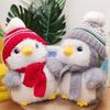 Penguin Scarf Hat Design Animal Playful Toy Couple Plush Toys Room Decoration