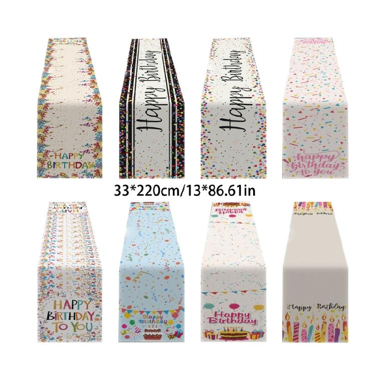 Dining Table Cloth Placemat Happy Birthday Decoration Table Cloth Placemat Color