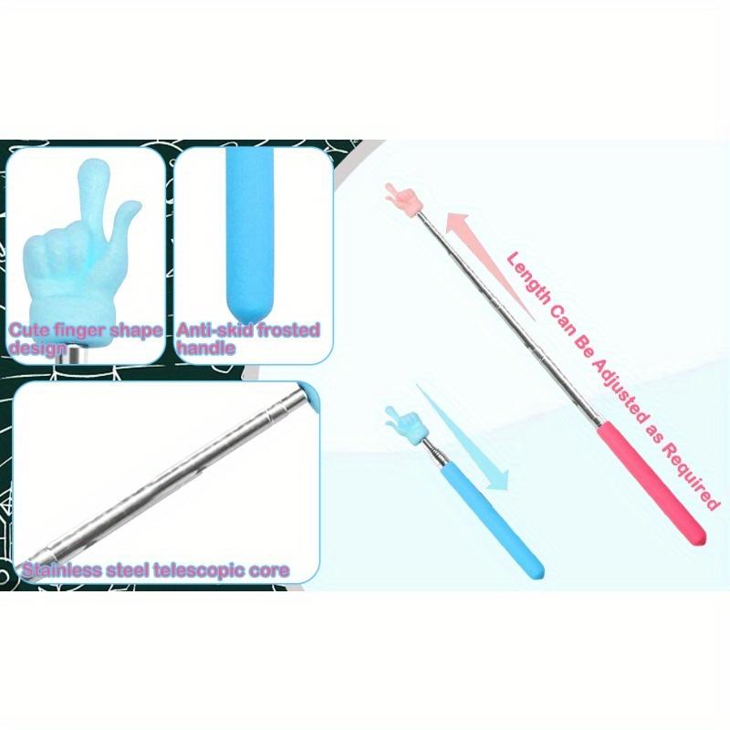 3 Stück Teleskop-Lehrerzeiger, Ausziehbarer Handzeiger Fingerzeiger-Stab, Mini Einziehbarer Klassenzimmerzeiger