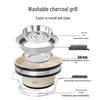 Washable Charcoal Clay BBQ Grill with 3-Layer Steel Grate