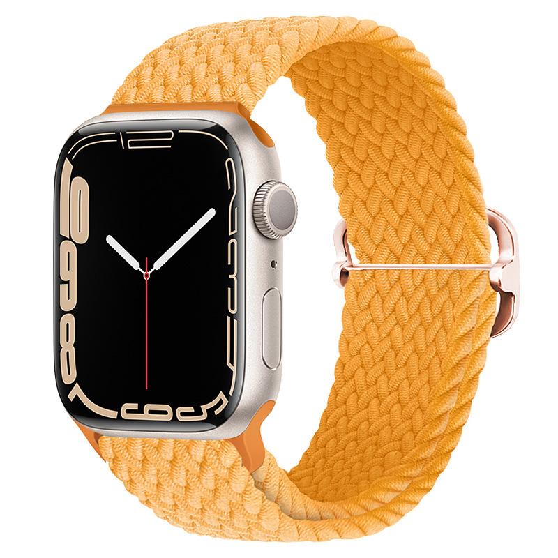 Elastic Woven Nylon Band F Smart Apple Watch Band 40 41 44 45MM Iwatch SE8 7 5 6 , Alloy Buckle Sport Soft Breathable Accessories Strap Blet Bracelet