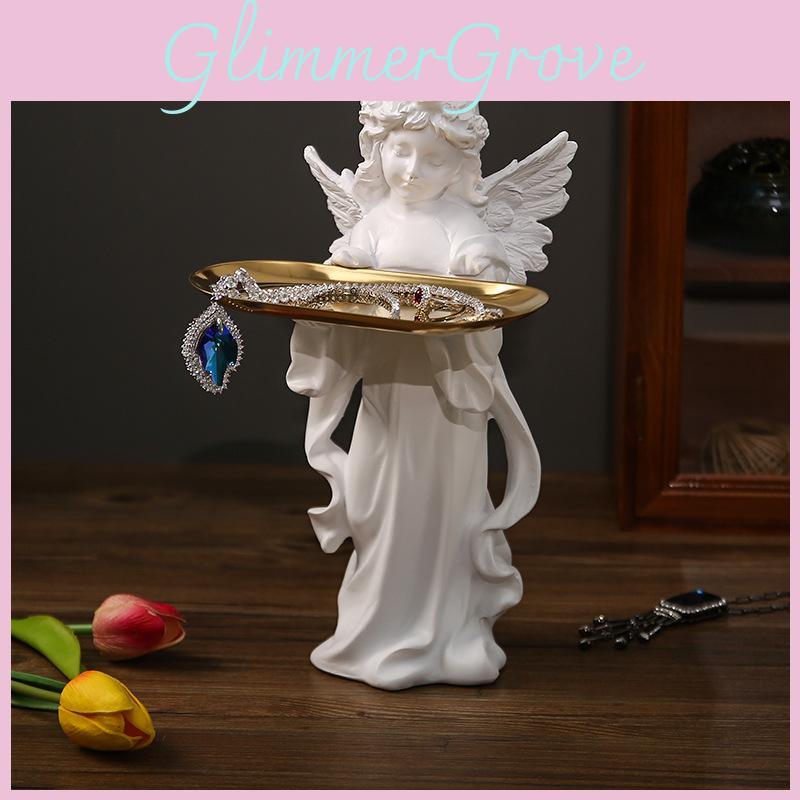 Engel Tablett Resin Kunstwerk Schlüsselaufbewahrung Schmuckdisplay Für Eingangstisch Tischdeko