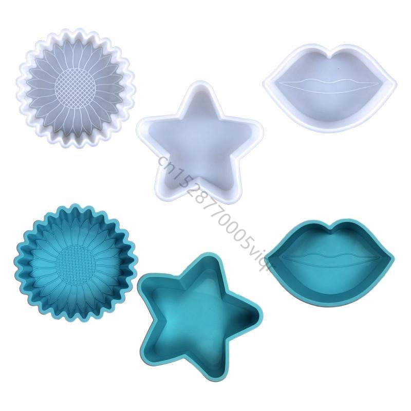 Lips Stars for Sun Night Light UV Crystal Epoxy Mold Handmade Lamp Ornaments Silicone Mould DIY Crafts Mold AXYD