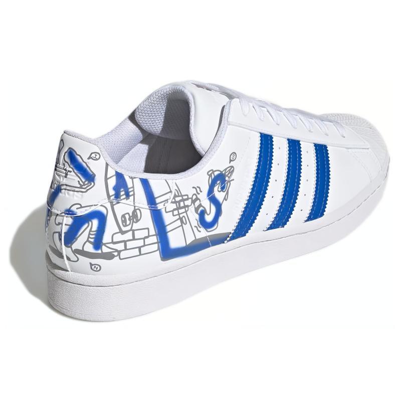 adidas Scarpe da Skate Casual Resistenti all'Usura Super Comode Originali Bianche Blu Unisex 'White Blue' Sneakers GW5784