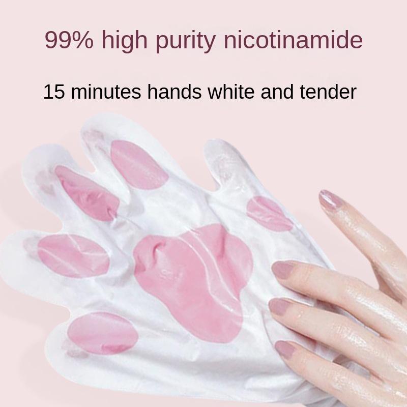 Nicotinamide Tender Cat Claw Hand Mask Nawilżająco-nawilżająca maska ​​wybielająca Złuszczająca martwy naskórek Maska do rąk z siary Produkty do pielęgnacji skóry
