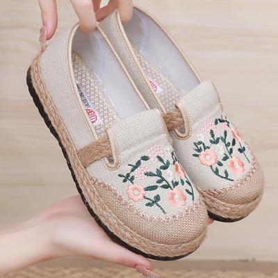 Oddychające Jednokrokowe Leniwe Buty Miękkoszelowe Buty Retro Damskie Pojedyncze Buty