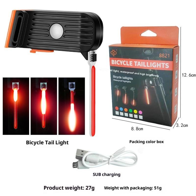 Fahrrad Rückleuchten Fließendes Wasser USB-Laden Mountainbike Lichter Nachtfahrten Rennrad Fahren Hervorhebung Kreative Ausrüstungszubehör
