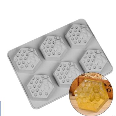 1 Pc 6 Hohlraum Silikon Bee Hive Decor Handgemachte Seife Mould Harz Form