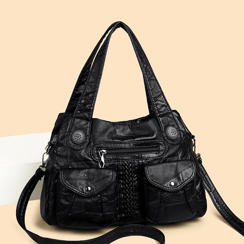 Retro Soft Washing Leather Women Shoulder Crossbody Bags High Quality Handbags Fashion Luxury Female Tote Bag Sac A Main Wallet