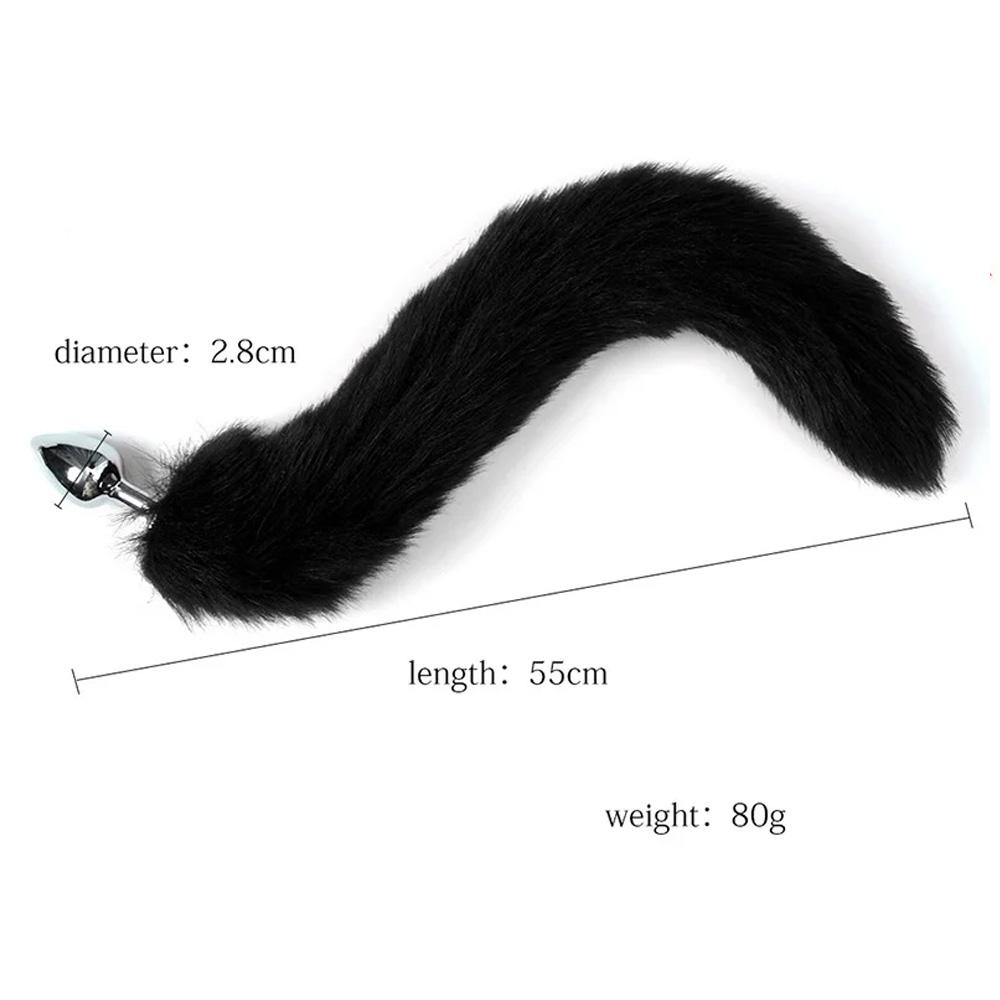 Fox Tail Dámský anální kolík, Cat Tail, Fox Tail, Erotika, Měkká Erotická Čelenka do uší pro kočky Spony na bradavky Hračky pro dospělé